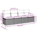 | Tuinbank | met kussen Bruin 227 x 62 x 69 cm poly rattan