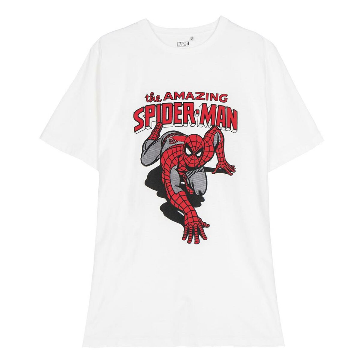 T-Shirt met Korte Mouwen voor kinderen Spider-Man Wit