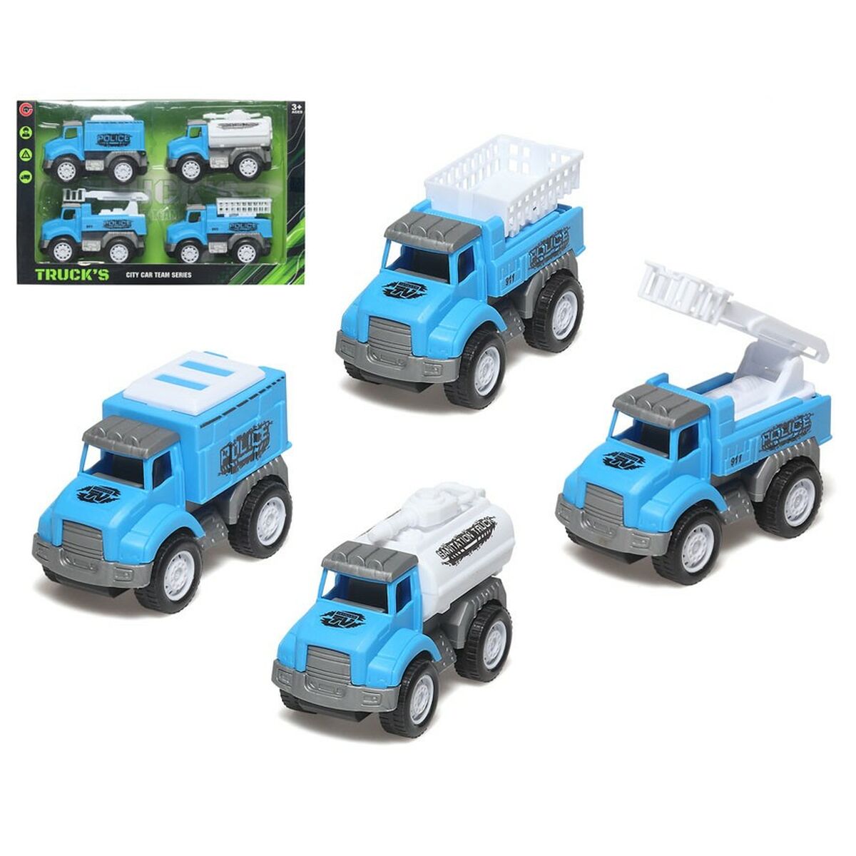 Set minivrachtwagens Blauw