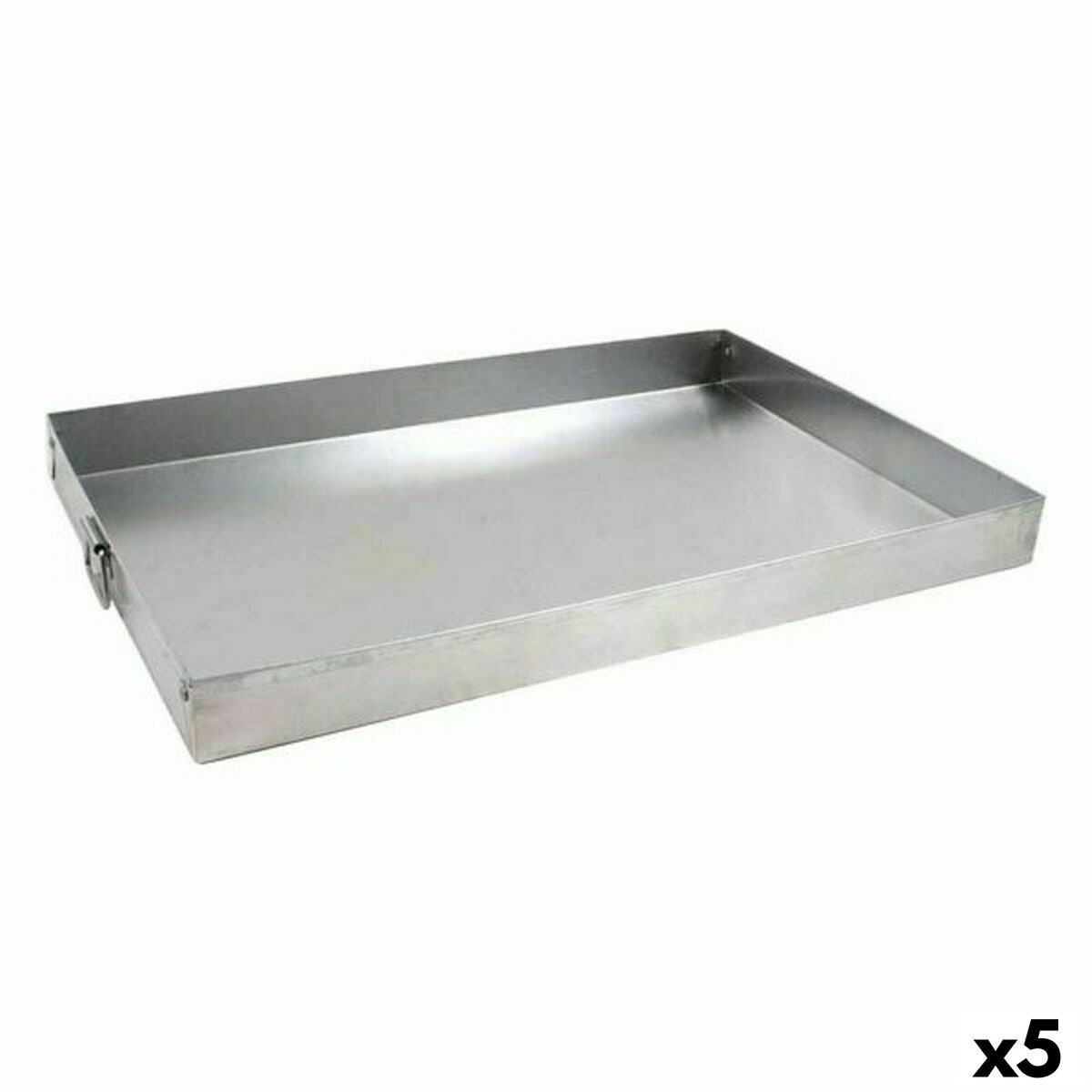 Vierkante mal VR Zilverkleurig Aluminium 38 x 25 x 3,5 cm (5 Stuks)