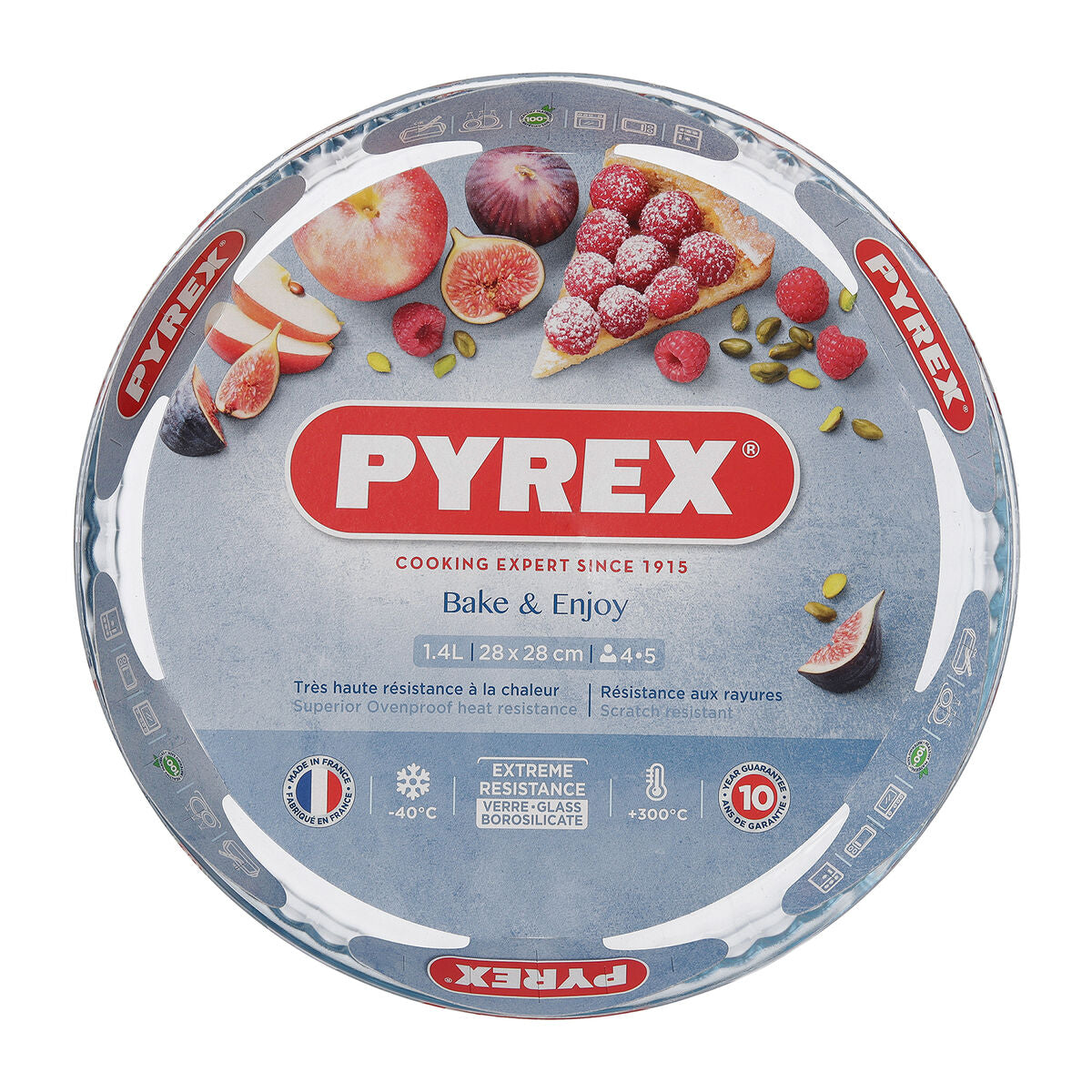 Cakevorm Pyrex Classic Vidrio Transparant Glas Plat Cirkelvormig 27,7 x 27,7 x 3,5 cm 6 Stuks