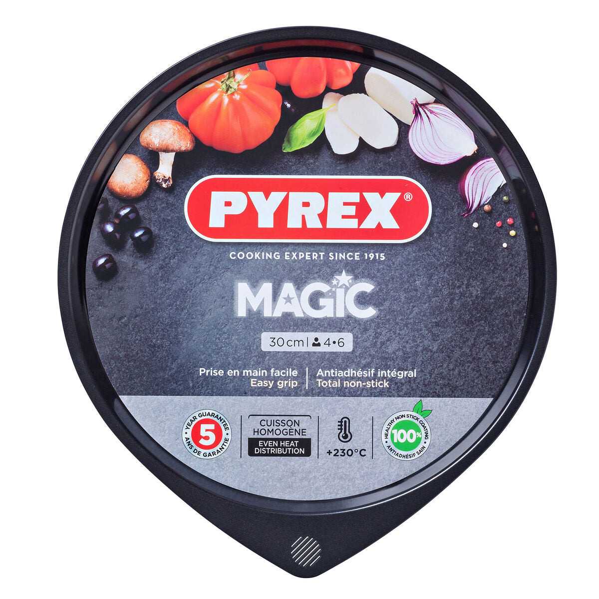 Pizzamal Pyrex Magic Zwart Metaal Ø 30 cm (6 Stuks)
