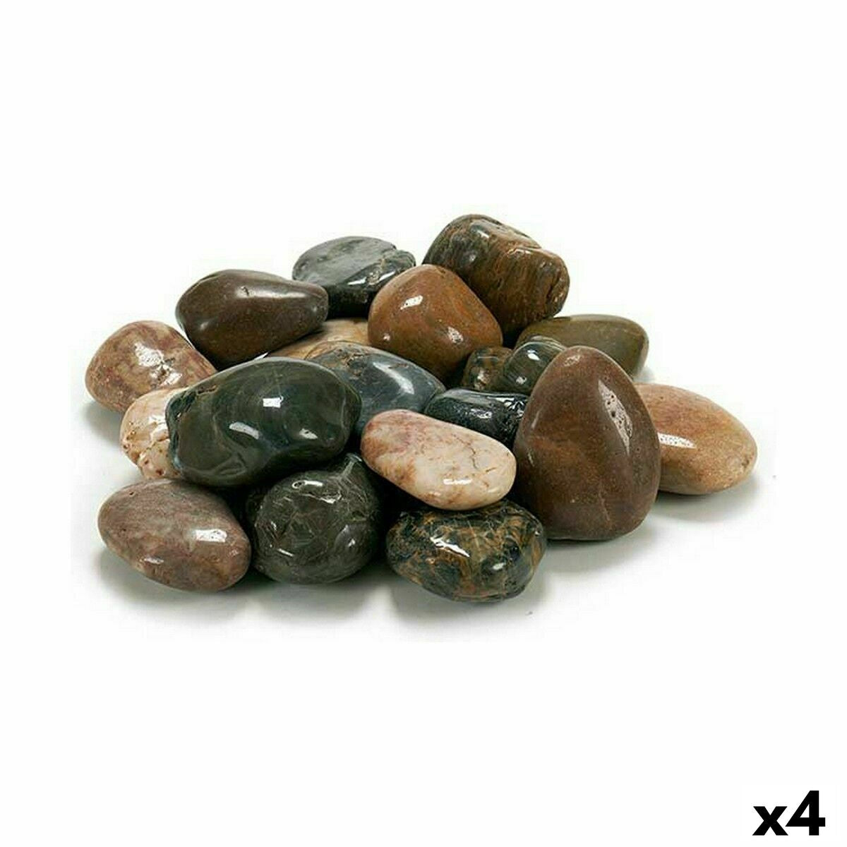 Decoratieve stenen Grijs Bruin 3 Kg (4 Stuks)