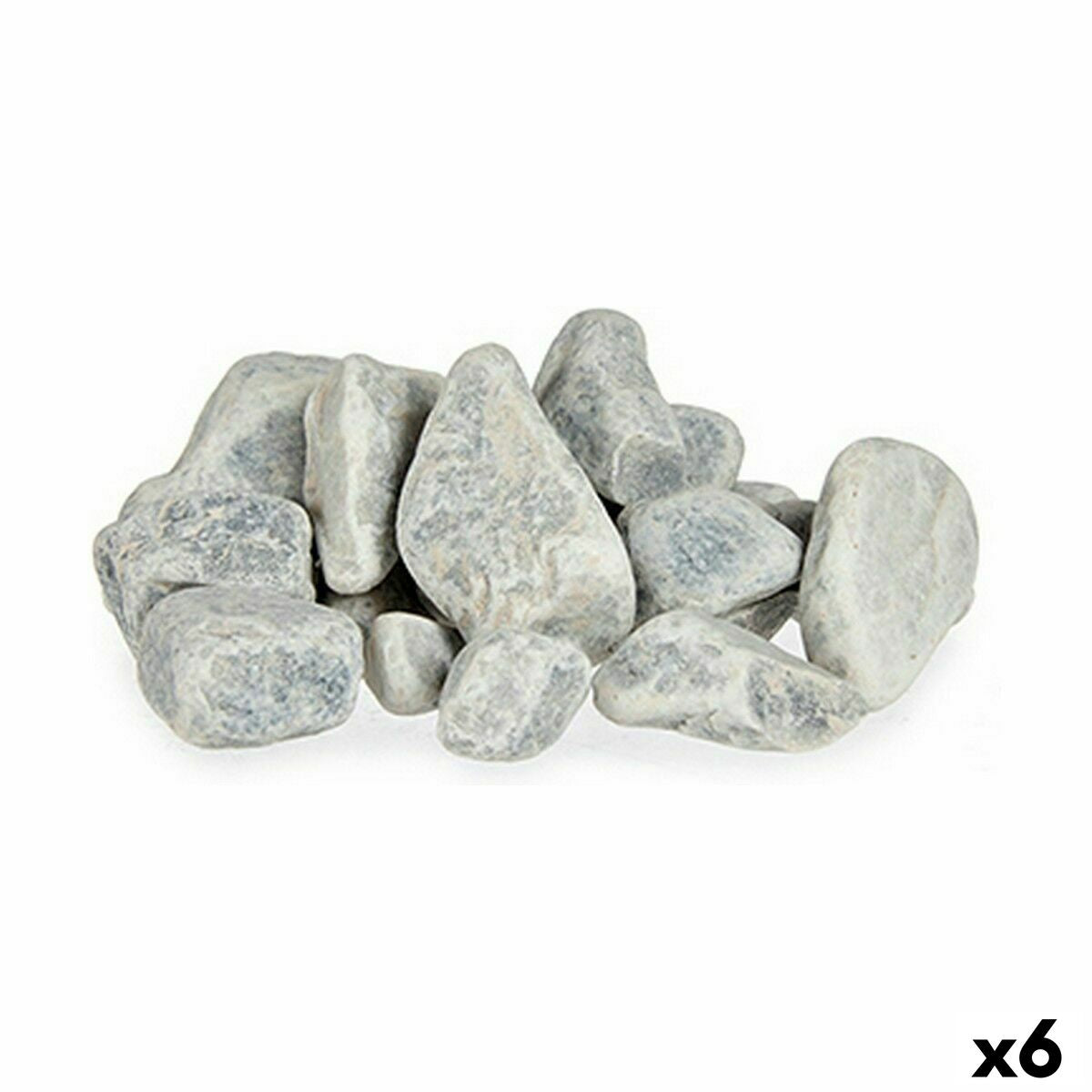 Decoratieve stenen 2 Kg Lichtgrijs (6 Stuks)