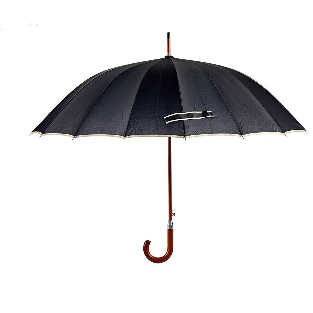 Paraplu Zwart Metaal Stof 110 x 110 x 95cm (24 Stuks)