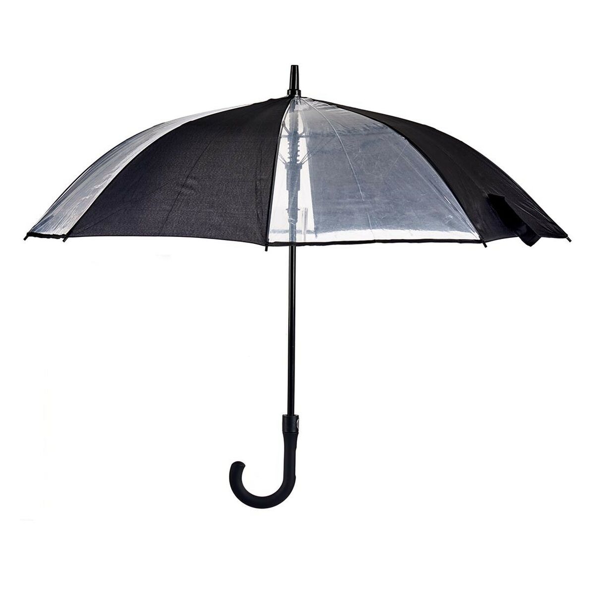 Paraplu Zwart Transparant Metaal Stof 96 x 96 x 84,5 cm (24 Stuks)