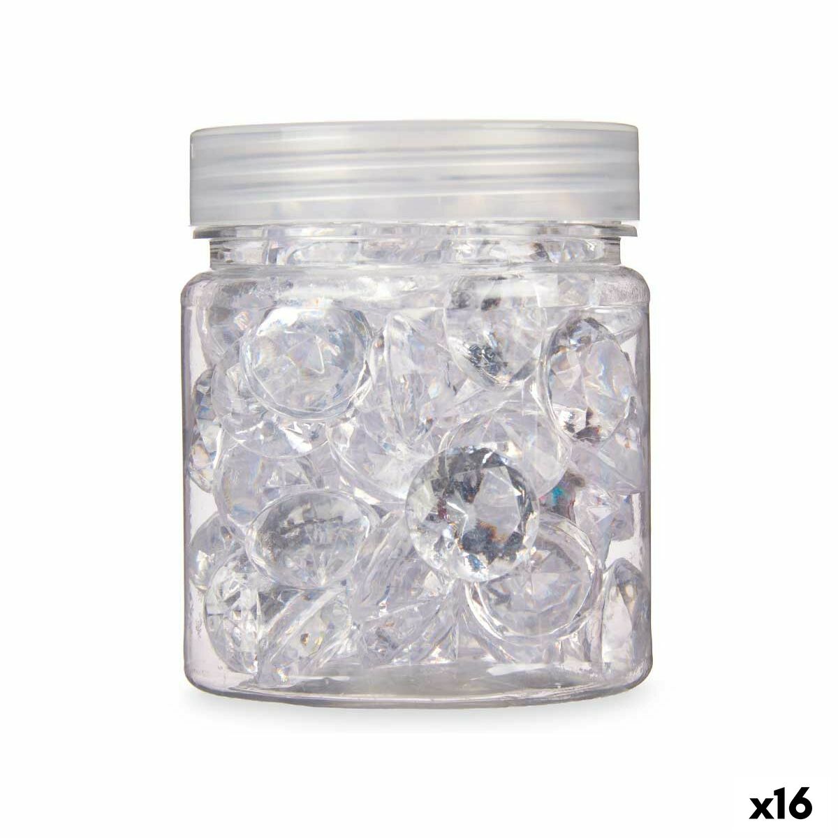 Decoratieve stenen Diamant 150 g Transparant (16 Stuks)