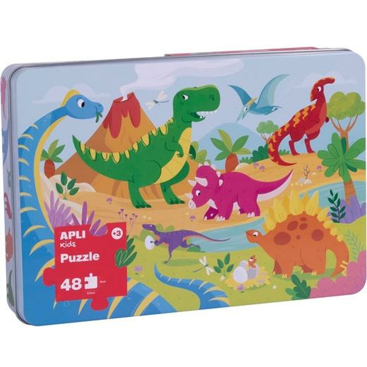 Kinderpuzzel Apli Dinosaurs 24 Onderdelen 48 x 32 cm