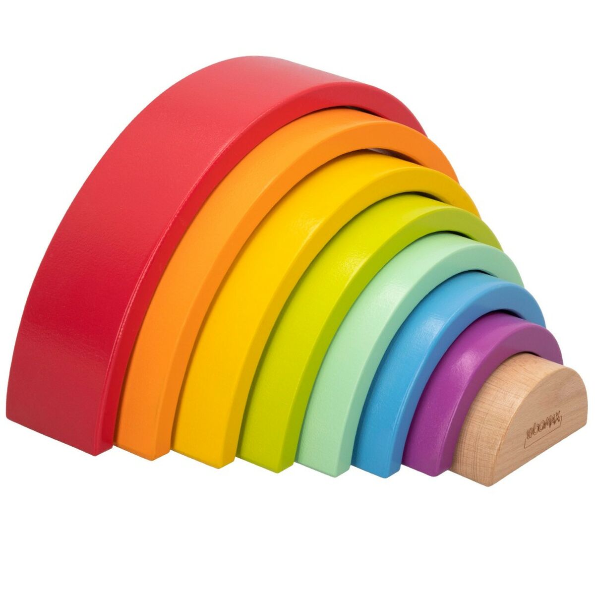 Houten Kinderpuzzel Woomax Regenboog 8 Onderdelen 4 Stuks