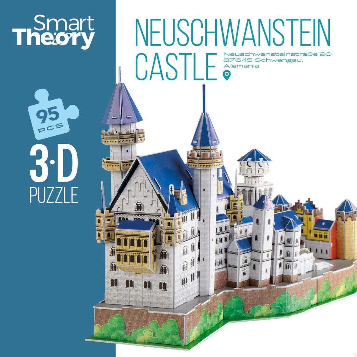 3D puzzel Colorbaby New Swan Castle 95 Onderdelen 43,5 x 33 x 18,5 cm (6 Stuks)