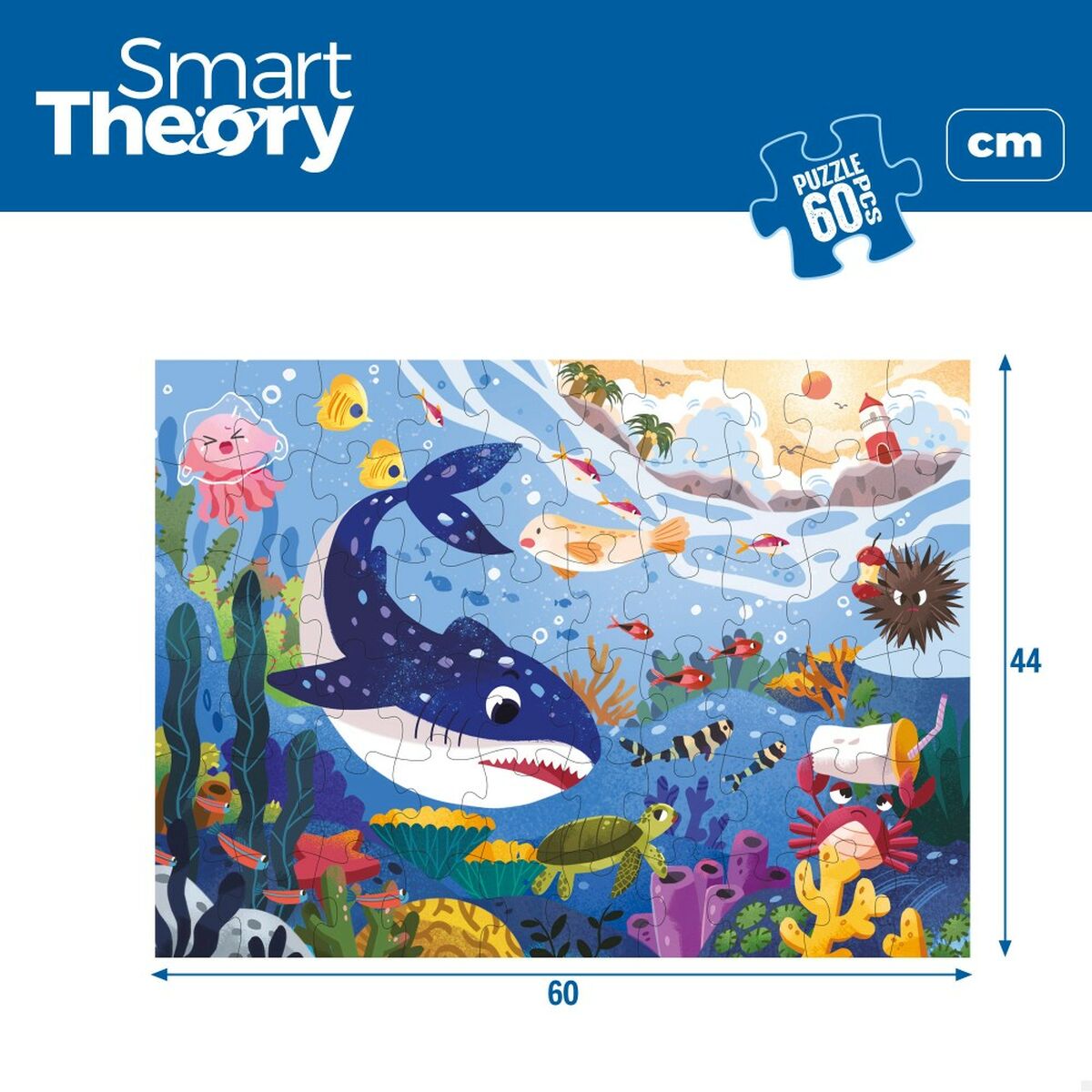 Kinderpuzzel Colorbaby Sea Animals 60 Onderdelen 60 x 44 cm (6 Stuks)