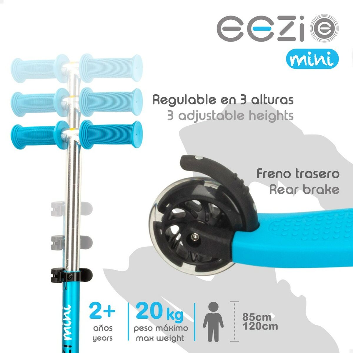 Scooter Eezi Blauw 2 Stuks