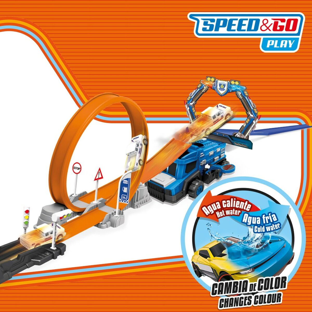 Racebaan Speed & Go 4 Stuks 124 x 20,5 x 14 cm