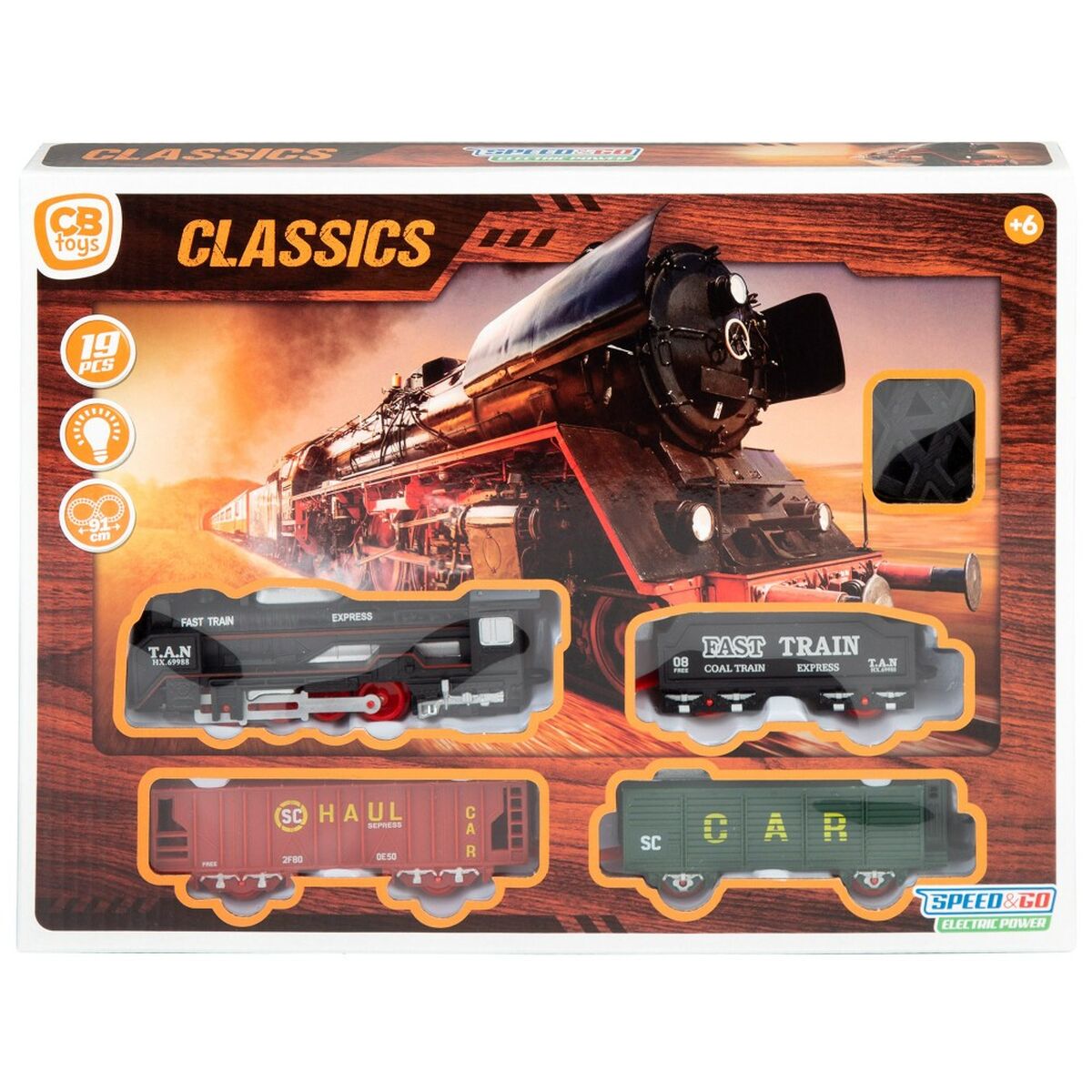 Train met circuit Speed & Go 6 Stuks 91 x 4,5 x 44 cm