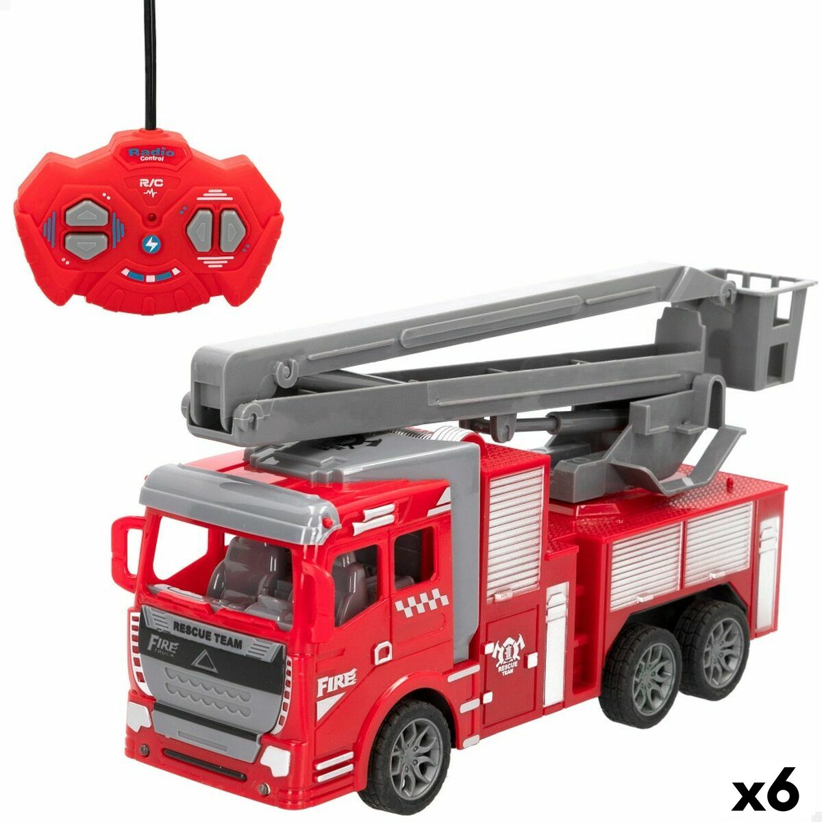 Brandweerwagen Speed & Go 23 x 12,5 x 8 cm (6 Stuks)