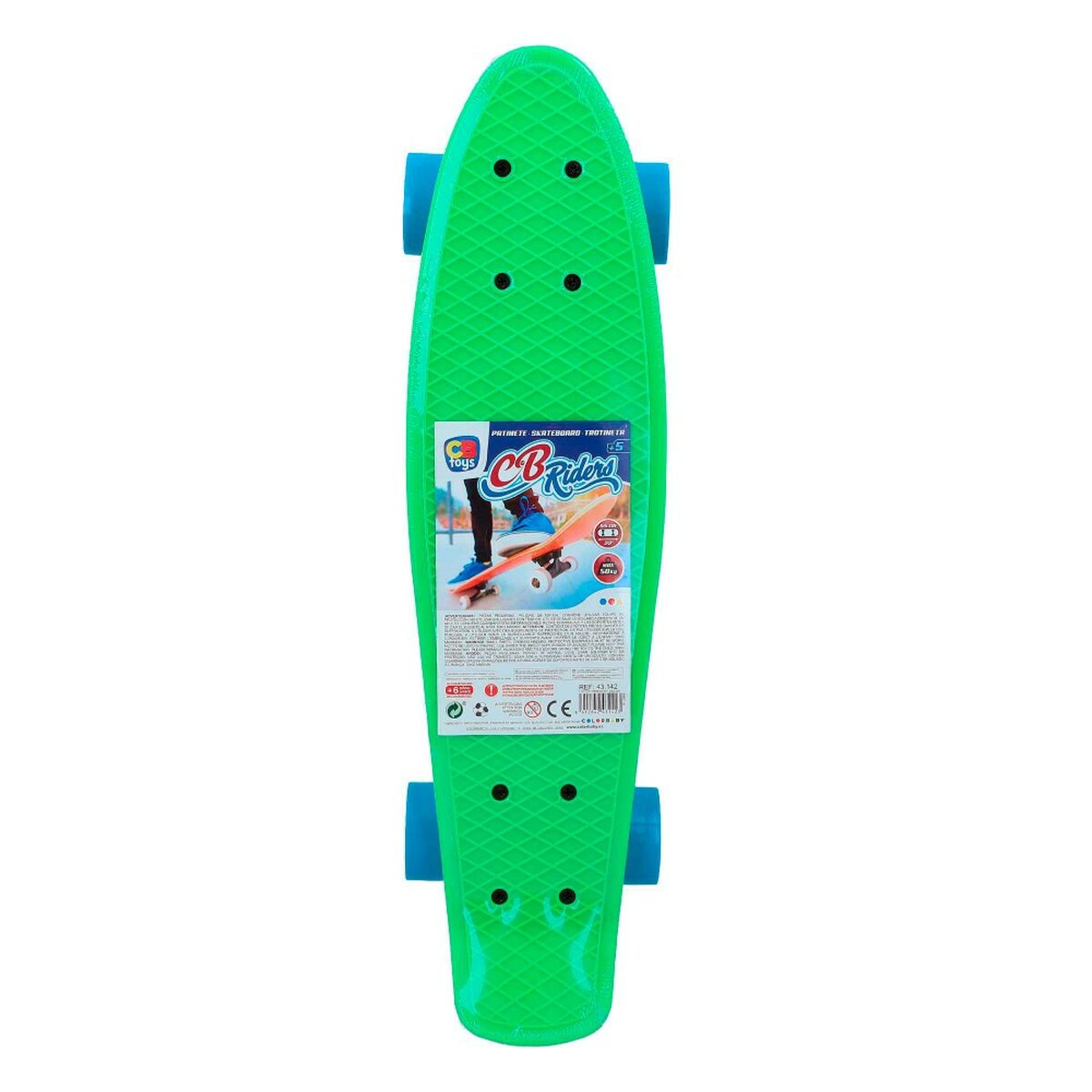 Skateboard Colorbaby Groen (6 Stuks)