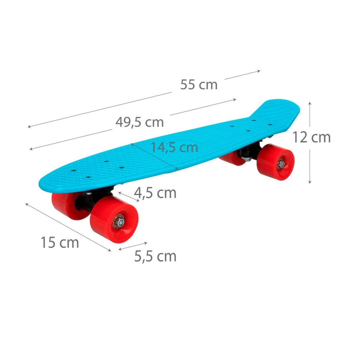 Skateboard Colorbaby Blauw (6 Stuks)