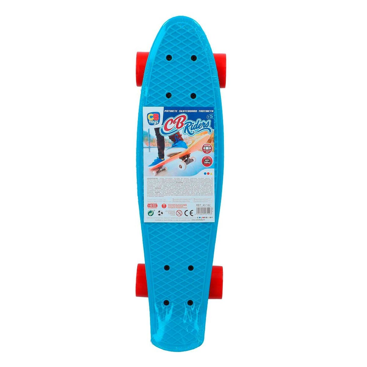 Skateboard Colorbaby Blauw (6 Stuks)