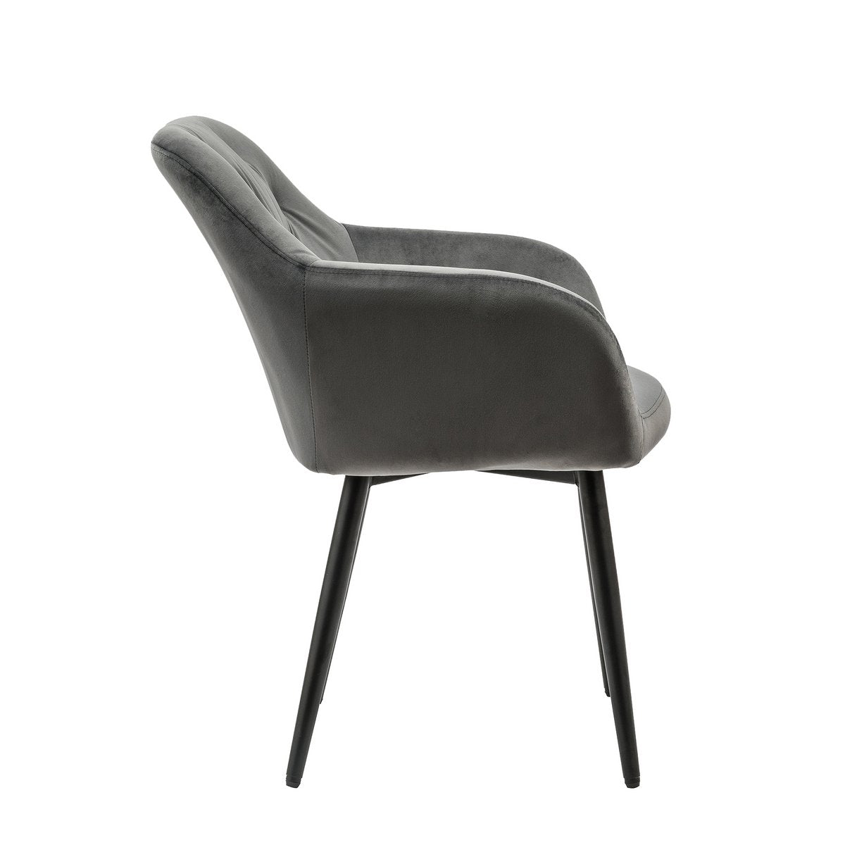 Grijze fluwelen fauteuil