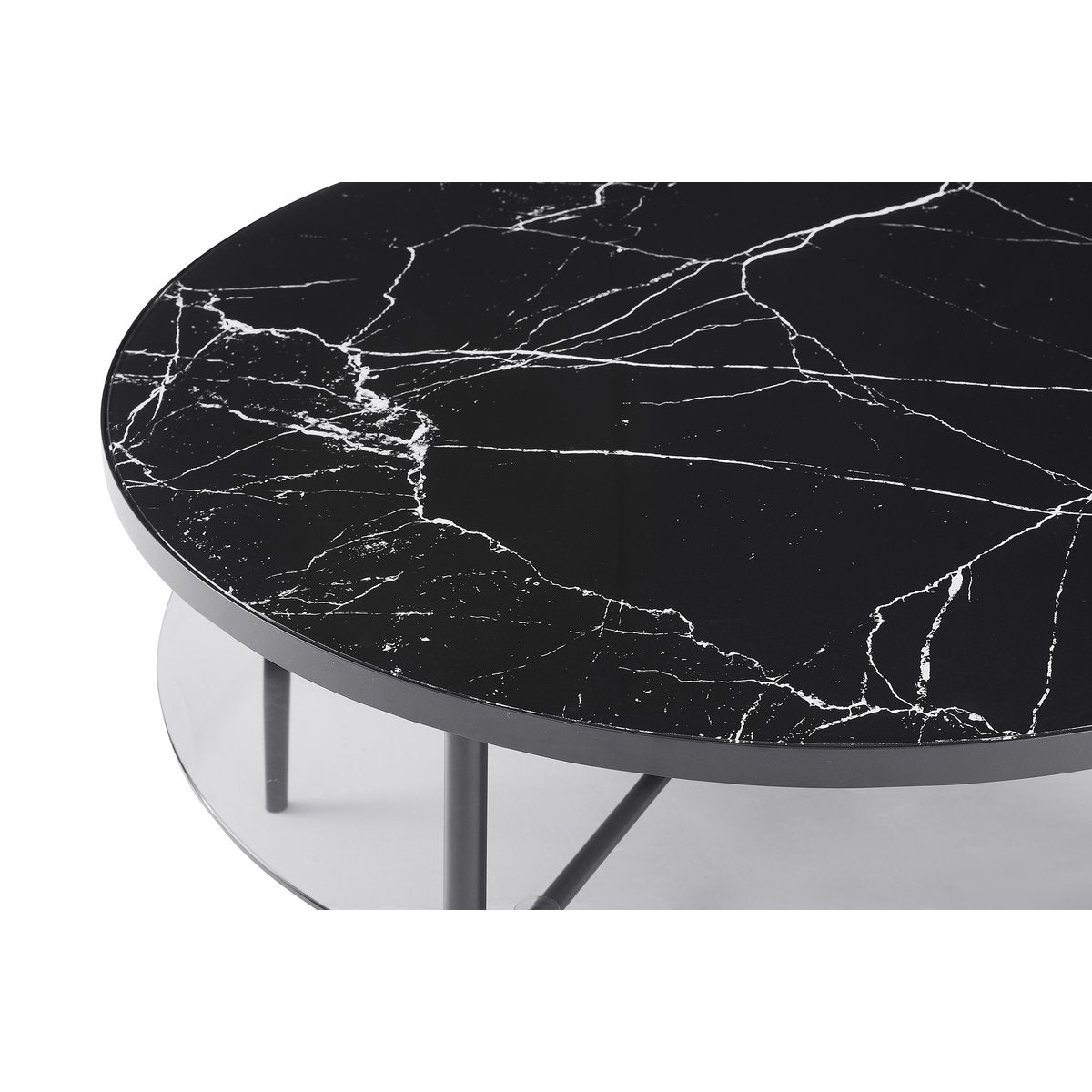 Salontafel Ø 81 cm zwart