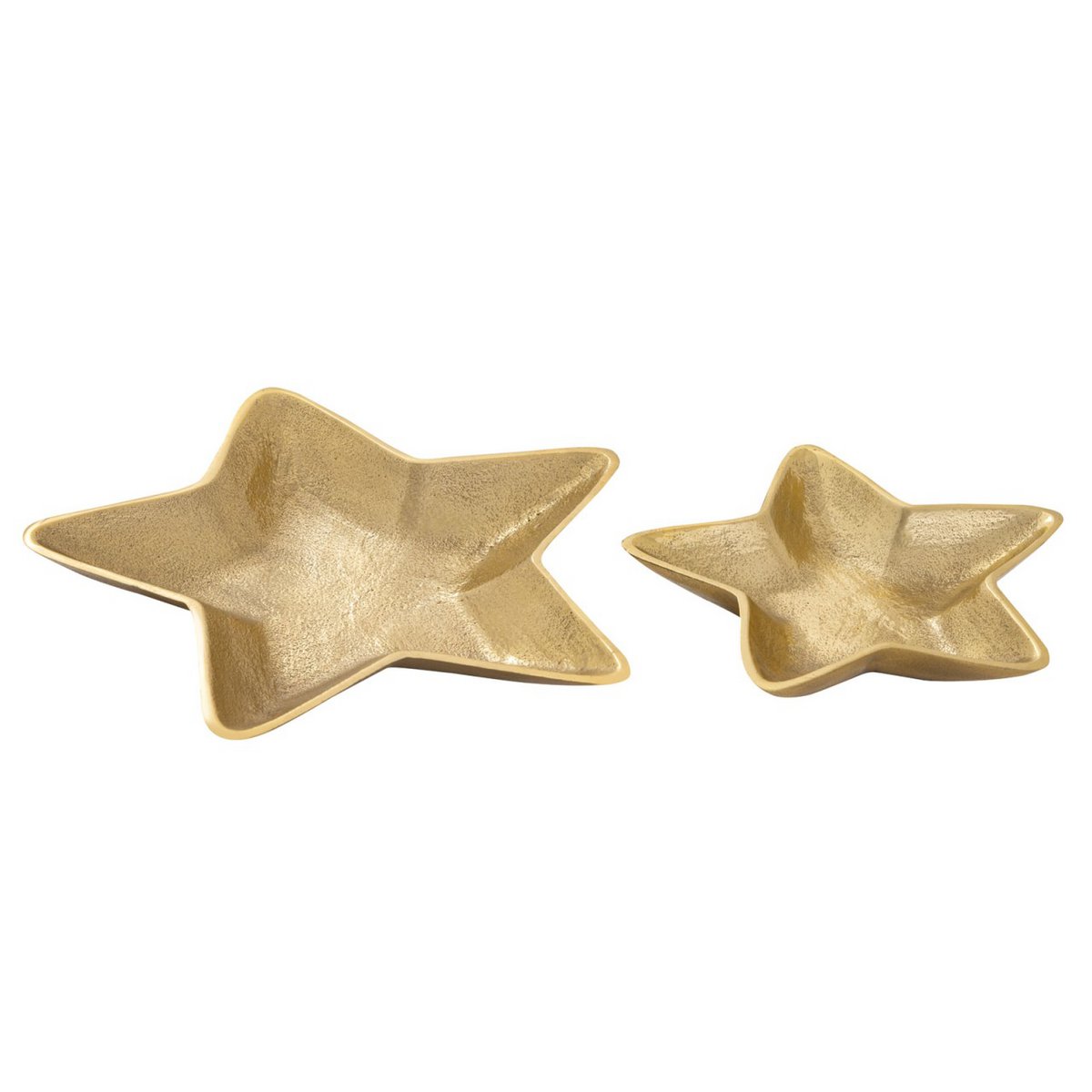 Deco Shell Star 2er Set Starlight Gold of Silver Christmas Decorations Aluminium