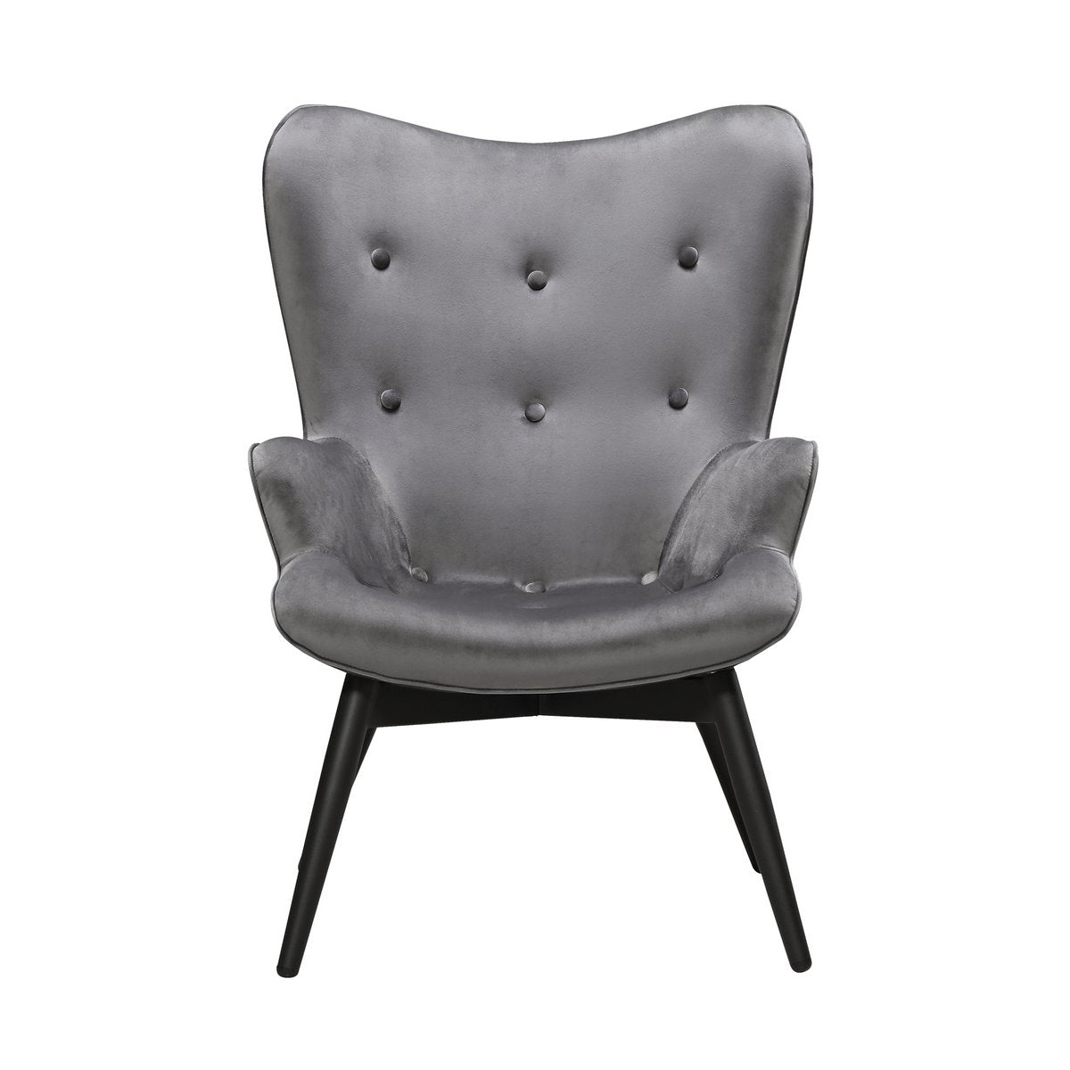 Fauteuil grijs fluweel