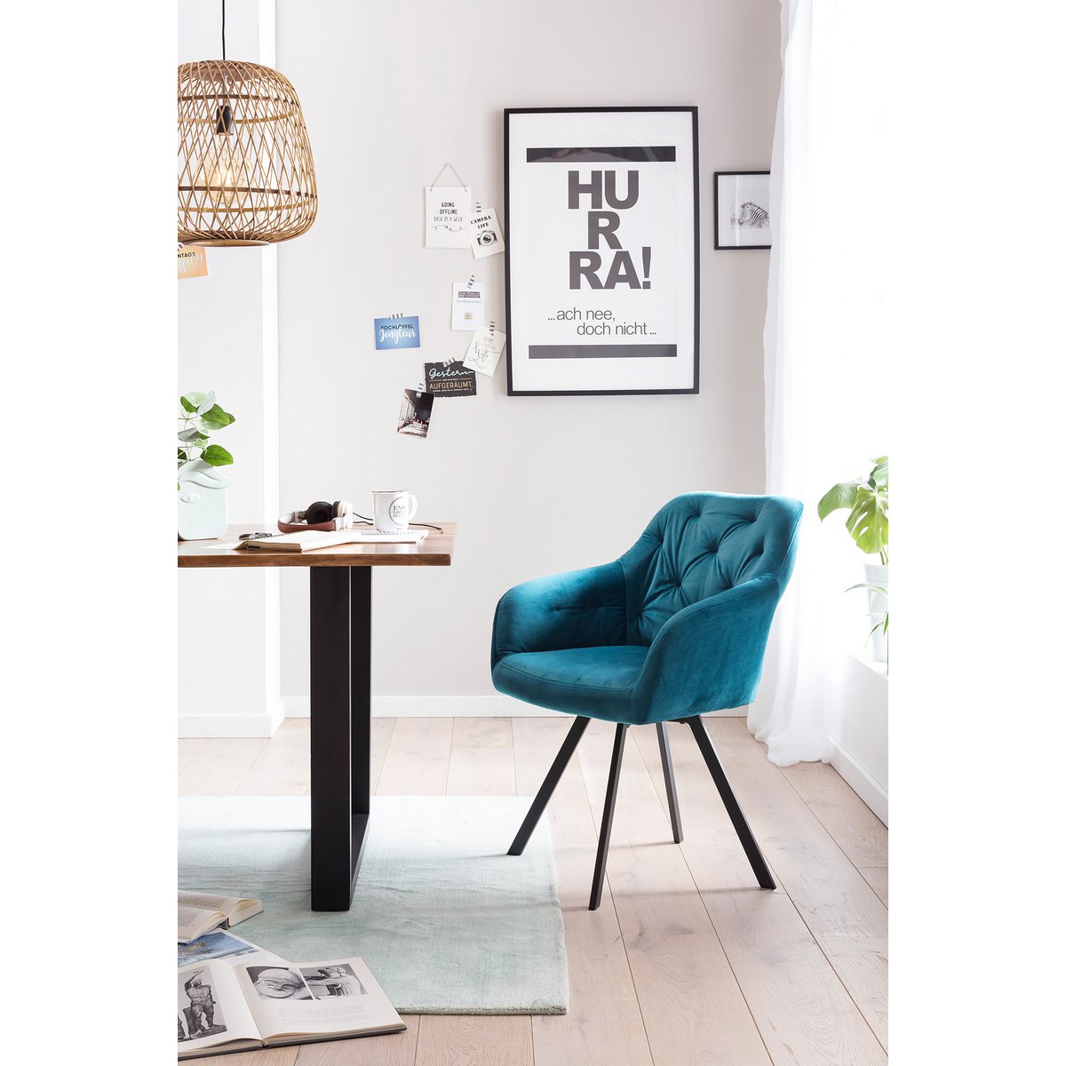 Fauteuil met 360° draaifunctie Turquoise