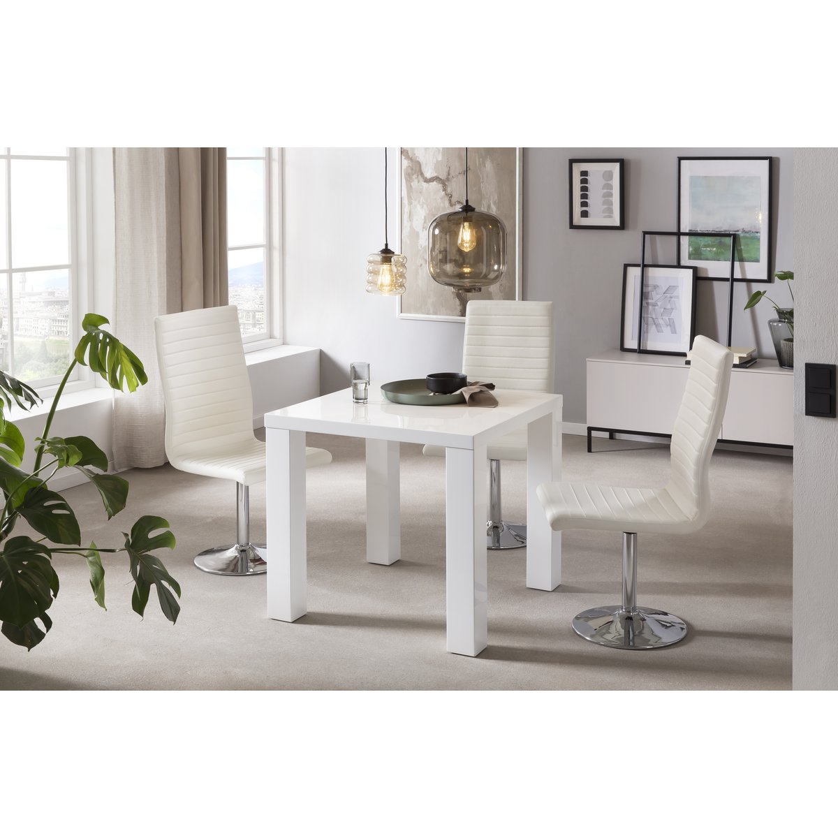 Eettafel 80x80 cm wit