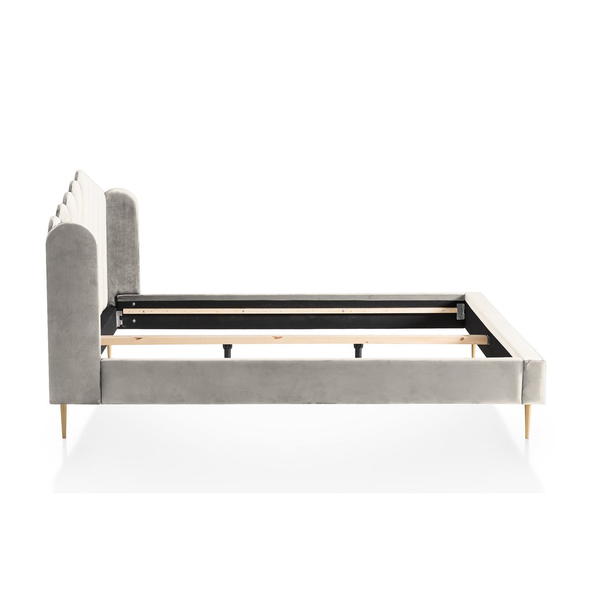 Fluwelen schelpenbed 140x200 cm