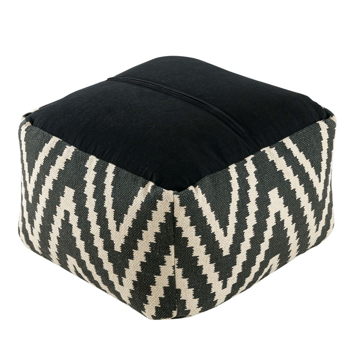 Zittend dobbelstenen voetkrukken stoel kruk 50x35x50cm pouf kelim vloerkussen peru zwarte taupe gele turquoise