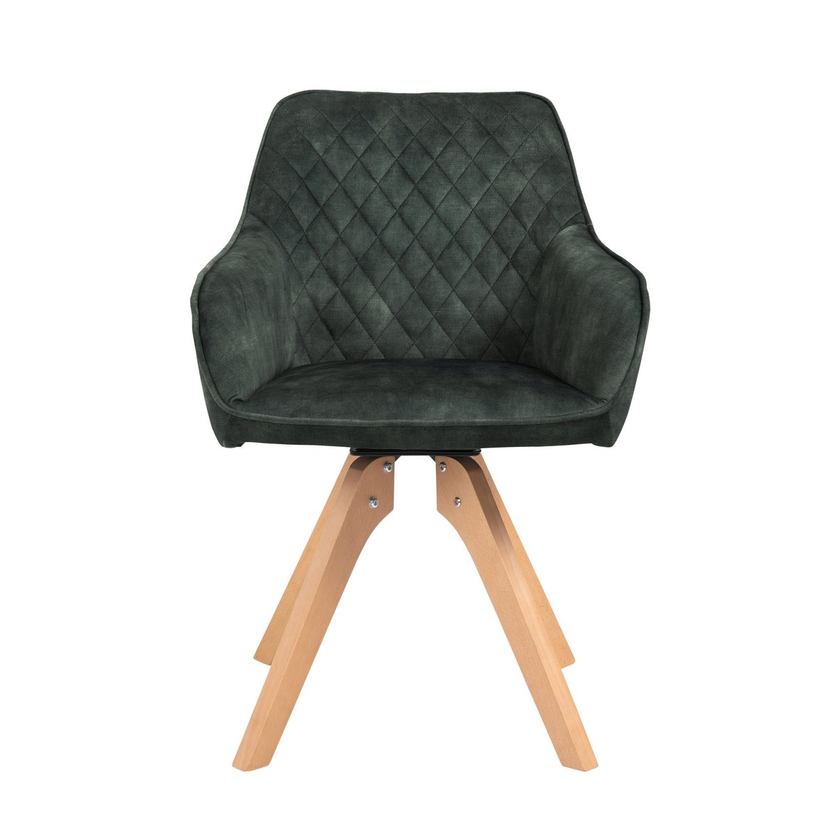 Fauteuil vintage fluweel velours, donkergroen