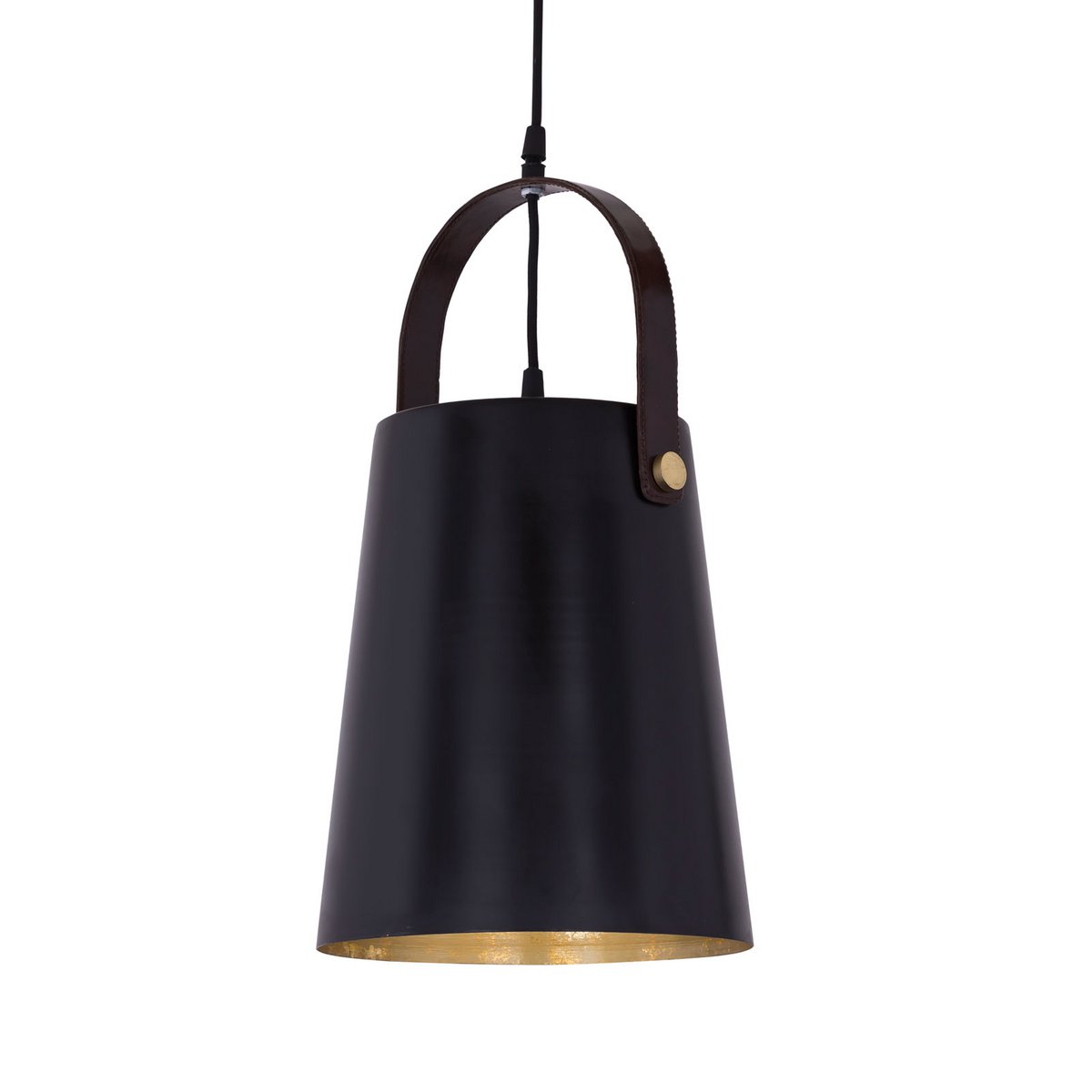 Hanglamp metaal met leren beugel hanglamp hanglamp eettafel plafondlamp vintage stijl