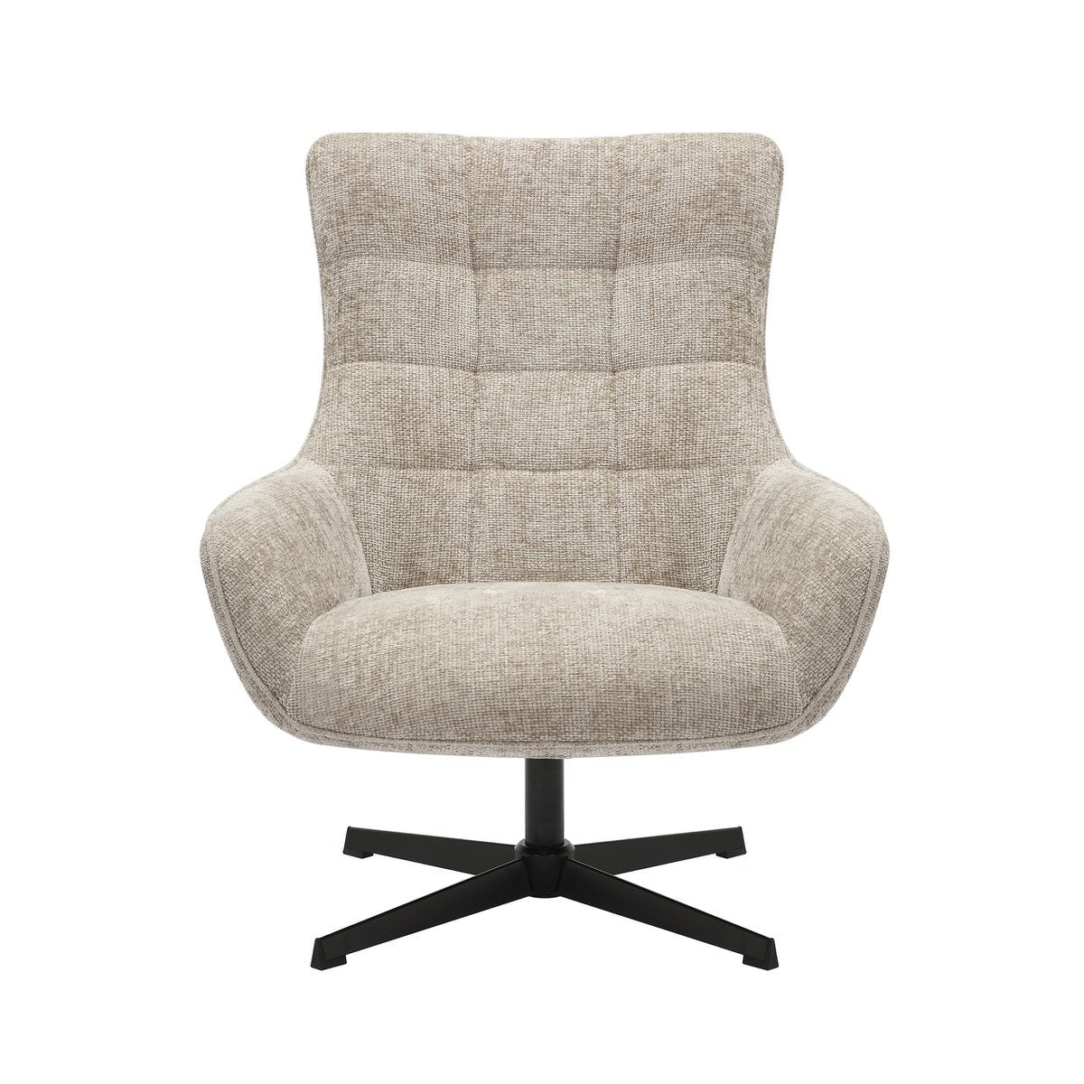 Fauteuil chenille stof lichtgrijs