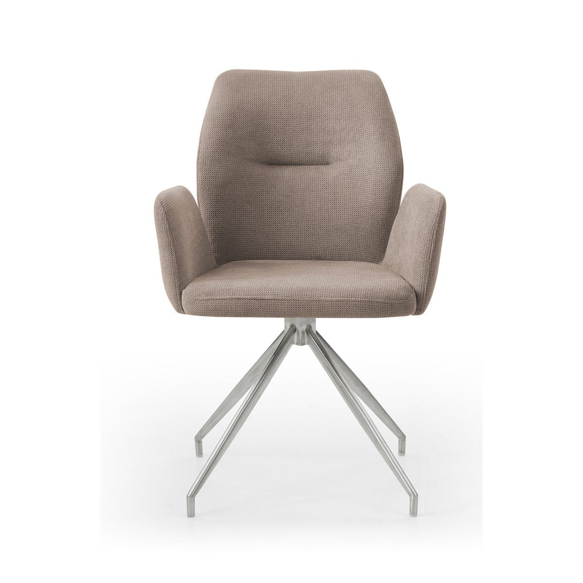Fauteuil met 180° draaifunctie bruin, zitting met pocketveringkern