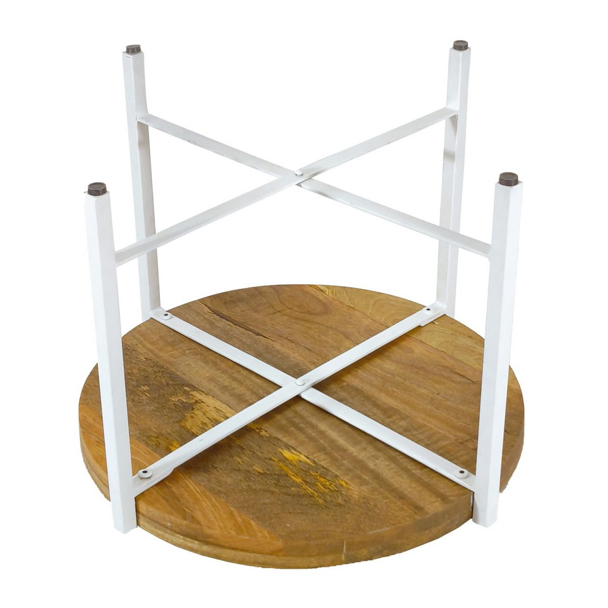 Salontafel Ø75cm bijzettafel woonkamer tafel rond sioux metalen frame