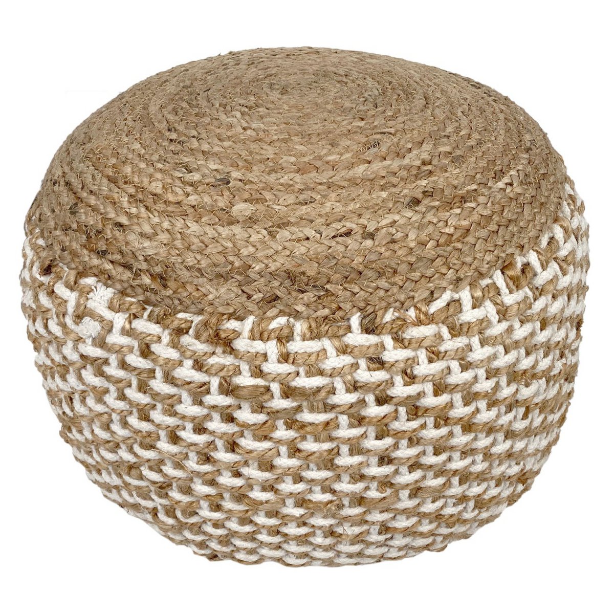 Poef jute poef ca. 50x50 cm decoratieve kruk natuurlijke jute poef poef vloerkussen poef