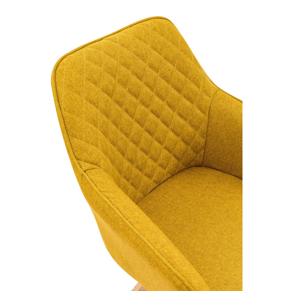 Fauteuil set van 2 curry geel textiel