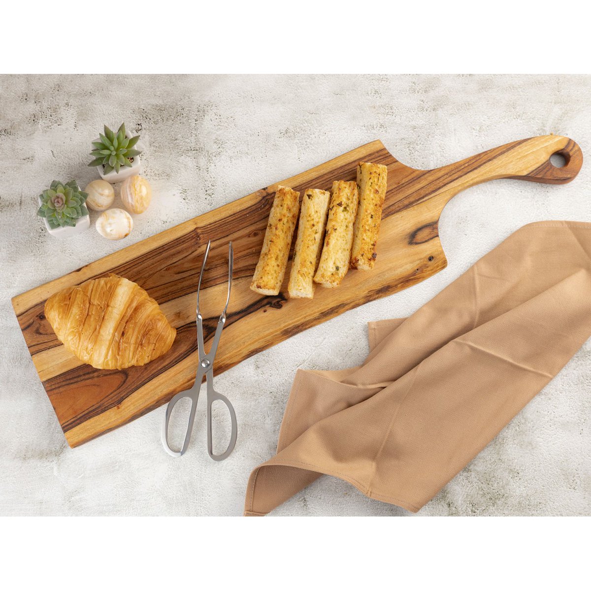 Servingbord houten bord master doos 6-delige decoratieve lade odin 70x20cm decoratief bord acacia solid