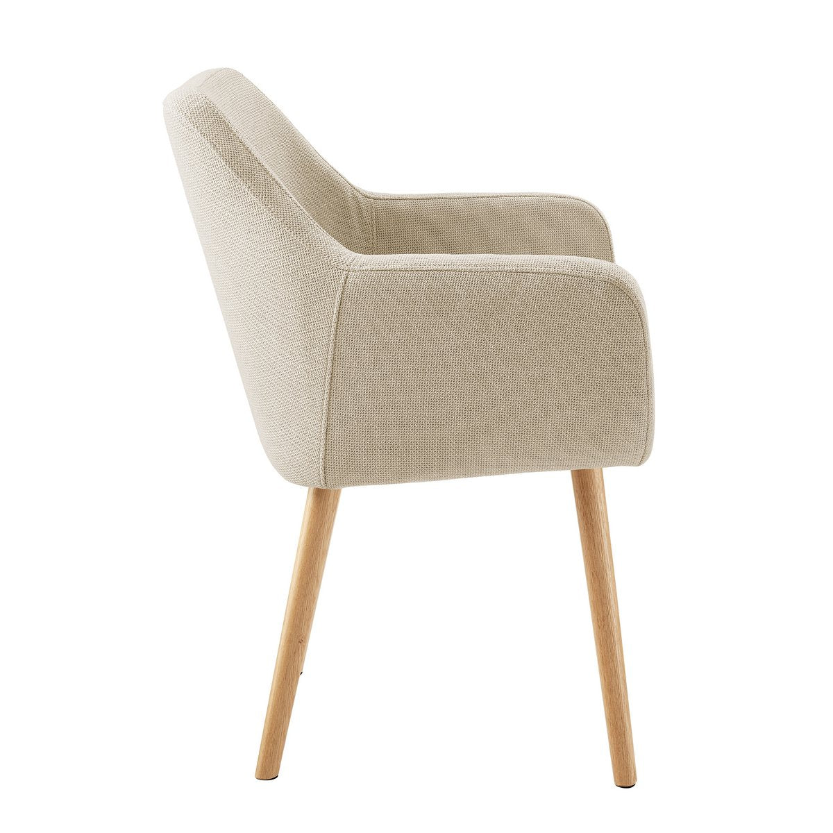 Fauteuil structuurstof beige