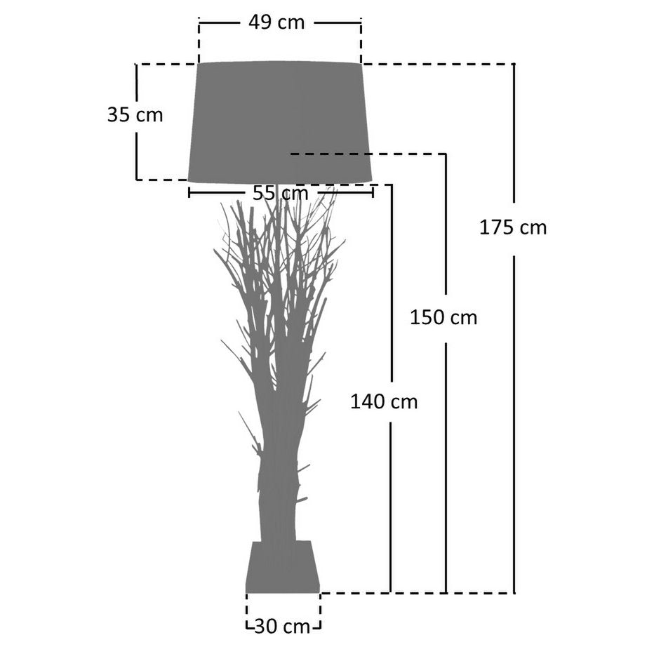 Vloerlamp Driftwood White Wash 175 cm