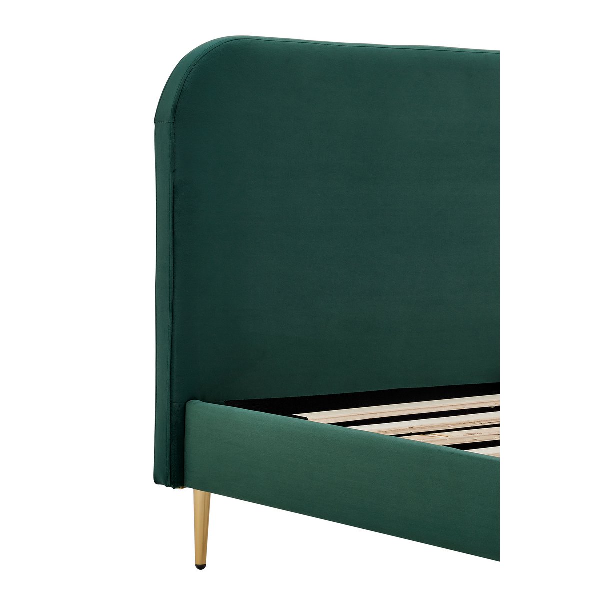 Gestoffeerd bed met fluwelen hoes groen 140x200 cm