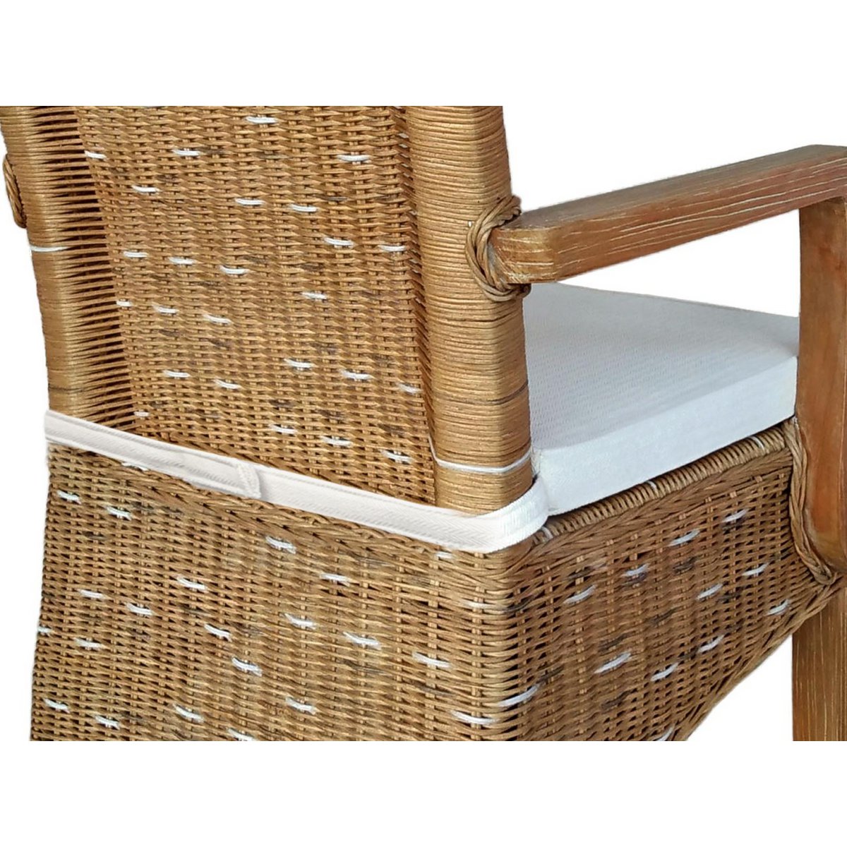 Eetkamerstoelen ingesteld met armleuningen 4 stukken rotan stoelen bruin Perth knabbelen fauteuils duurzaam