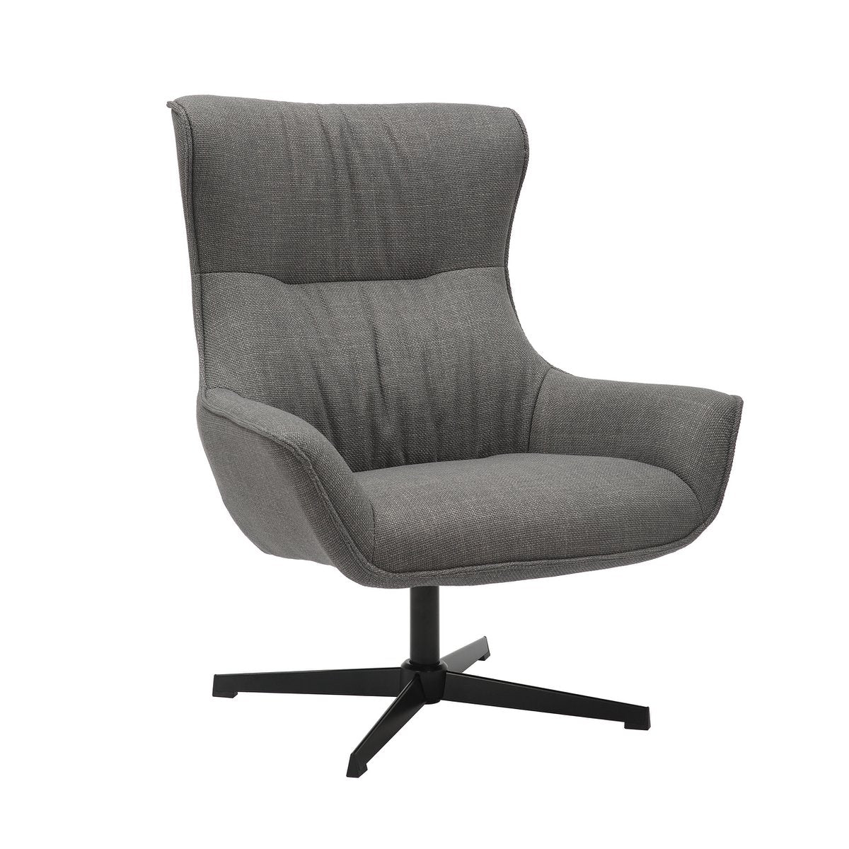 Fauteuil structuurstof grijs