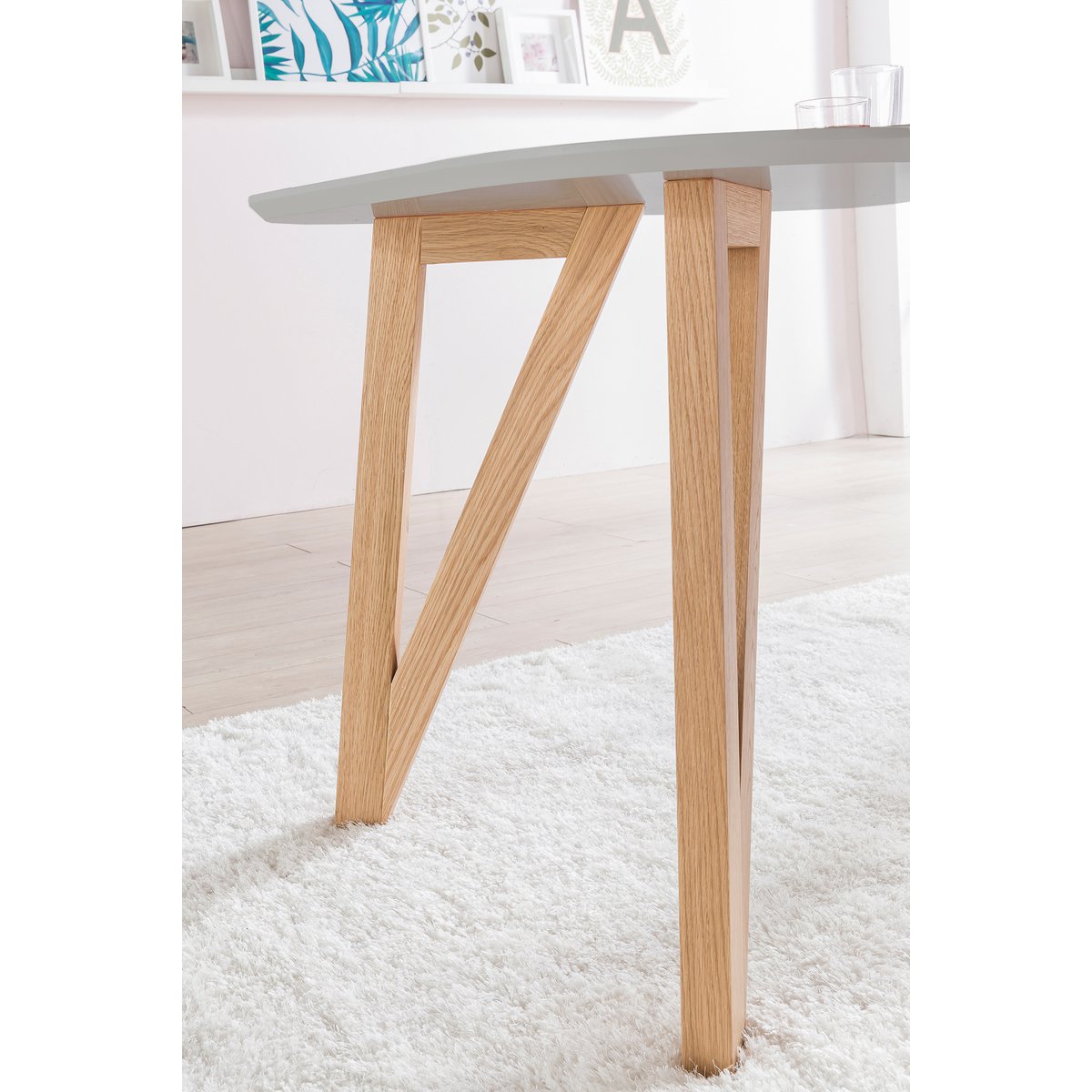 Eettafel 160x90x76 cm grijs eiken