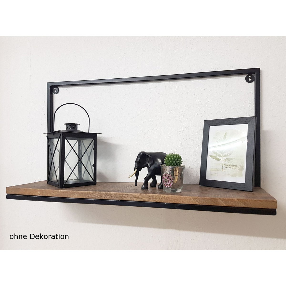 Boekenplank wandplank boekenkast 75 x 40 x 20 cm Liverpool metalen frame zwart mat