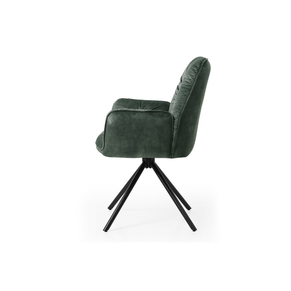 Fauteuil met 360° draaifunctie, donkergroen