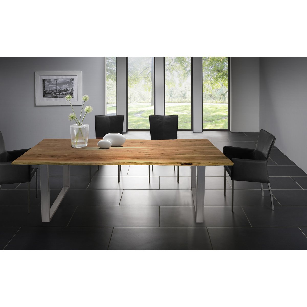 Tafel 240x100 cm, natuurlijk acacia, 56 mm