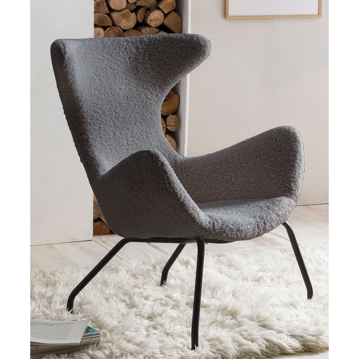 Relax fauteuil teddybont grijs