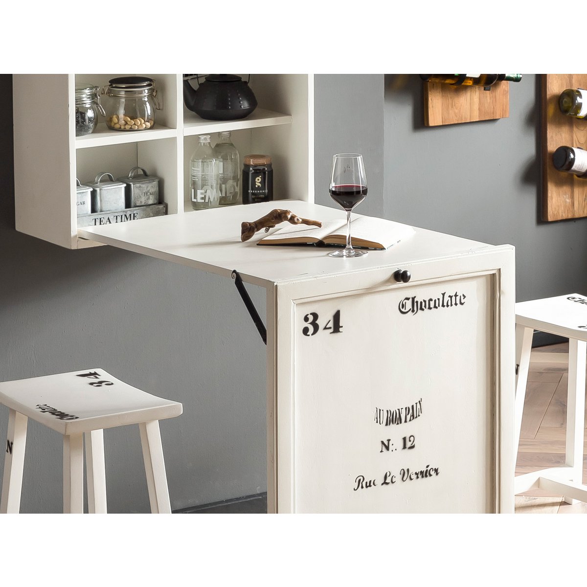 Klaptafel met 2 krukken