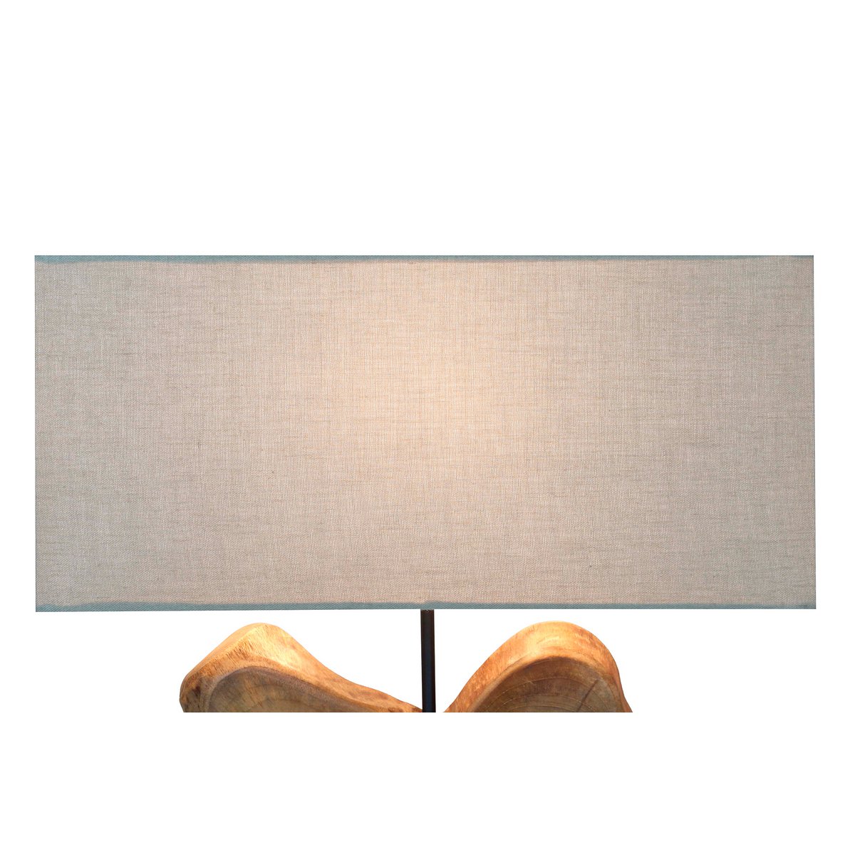 Tafellamp drijfhout/linnen naturel 50 cm